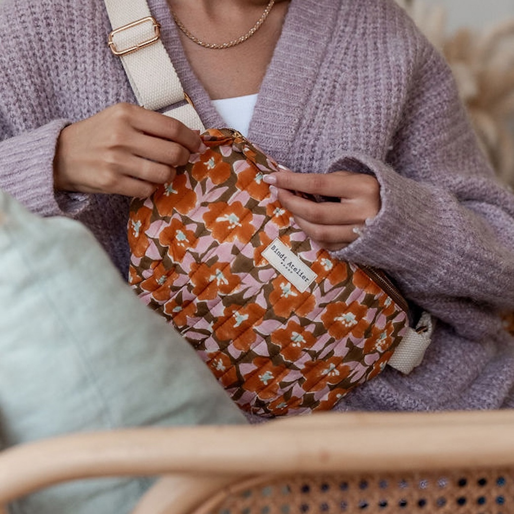 波絲甜肉桂橘棕 | 單肩包