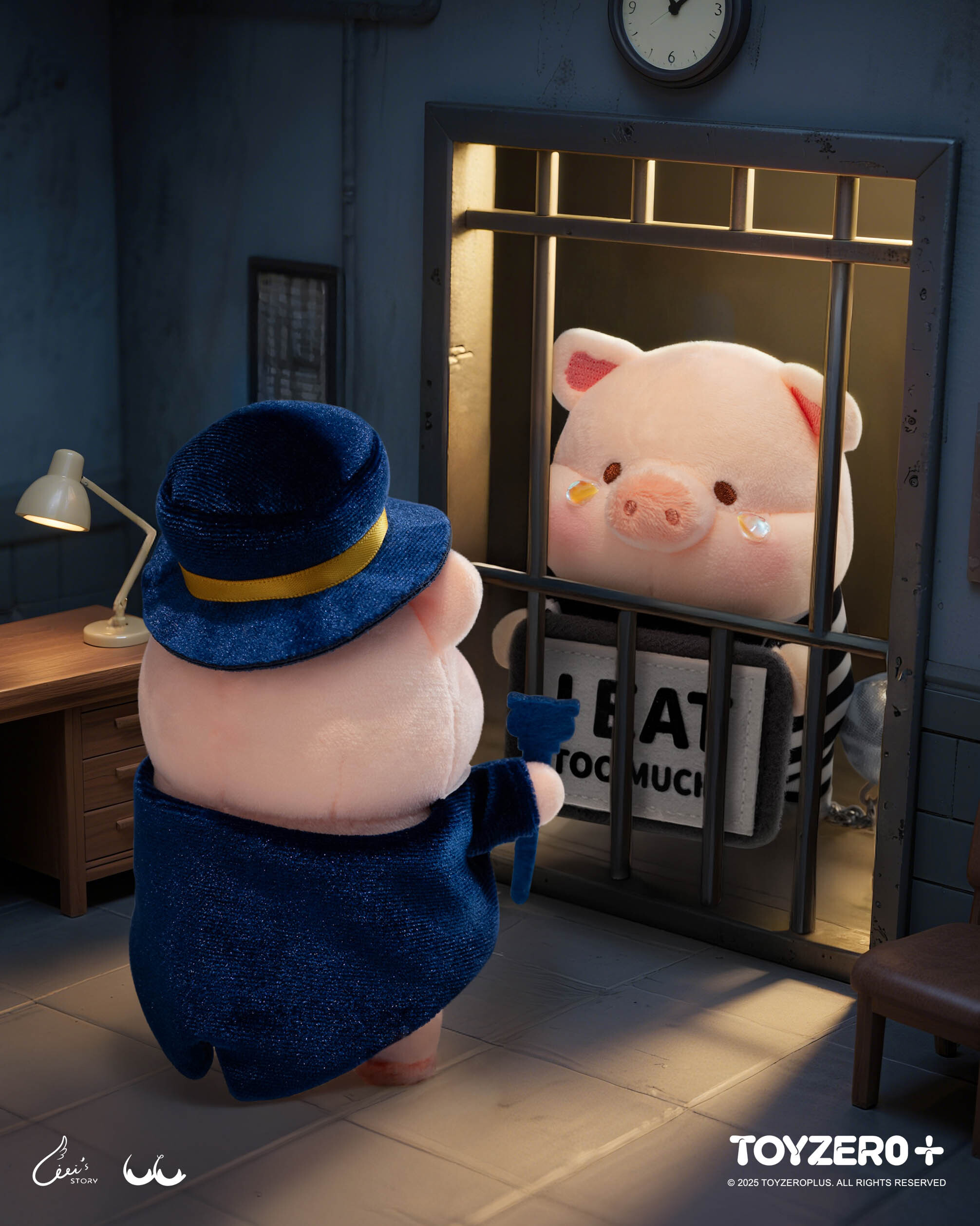 罐頭豬LuLu 繽紛樂園 - 「可愛罪」牢犯Lu毛絨掛件