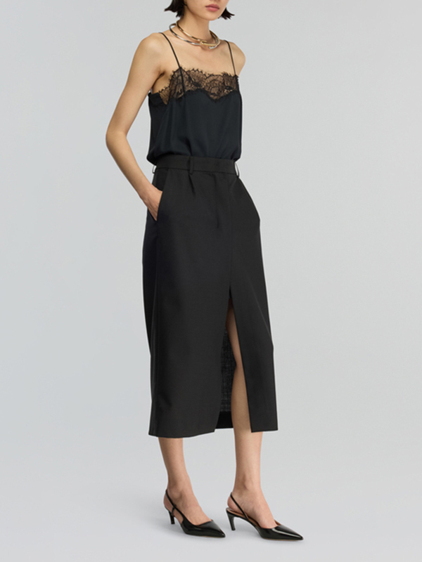 Semicouture  蕾絲背心拼接洋裝