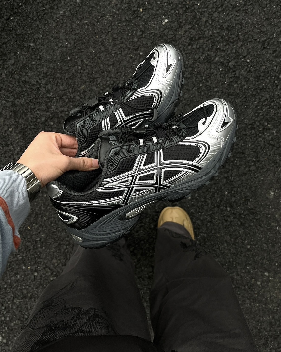<大降價!!!>ASICS Gel-Kahana TR V4 戶外機能 未來科技 炭黑銀