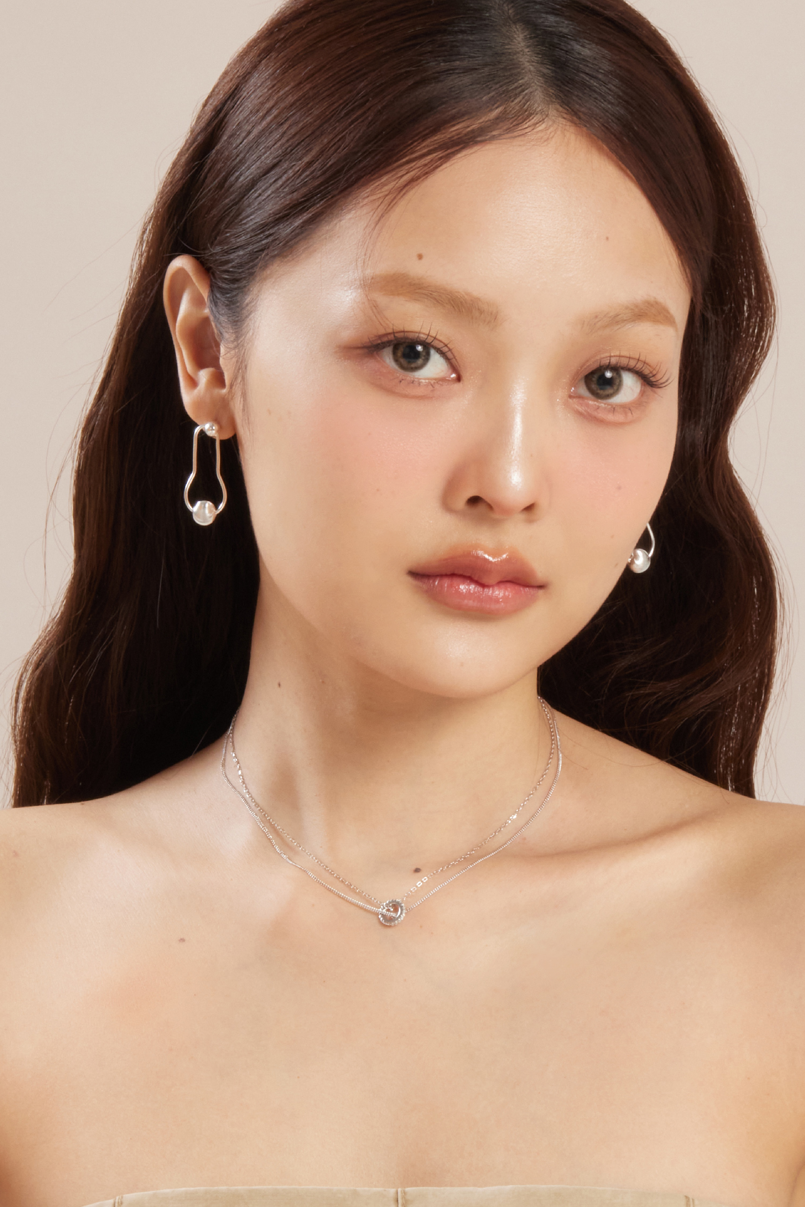 N1096 | 純銀雙鏈鋯石項鍊