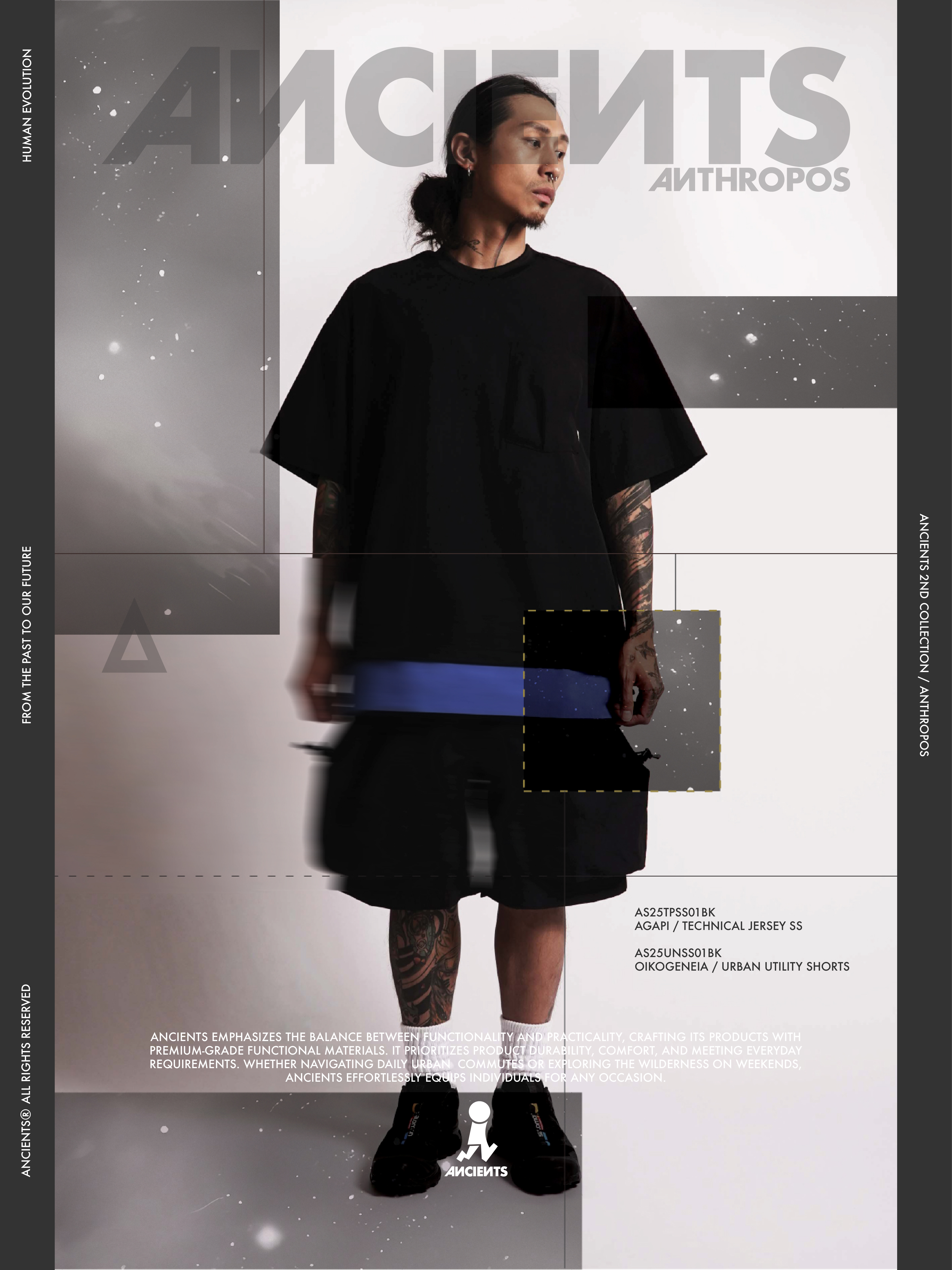 ANCIENTS AGAPI / TECHNICAL JERSEY SS AS25TPSS01 BLACK