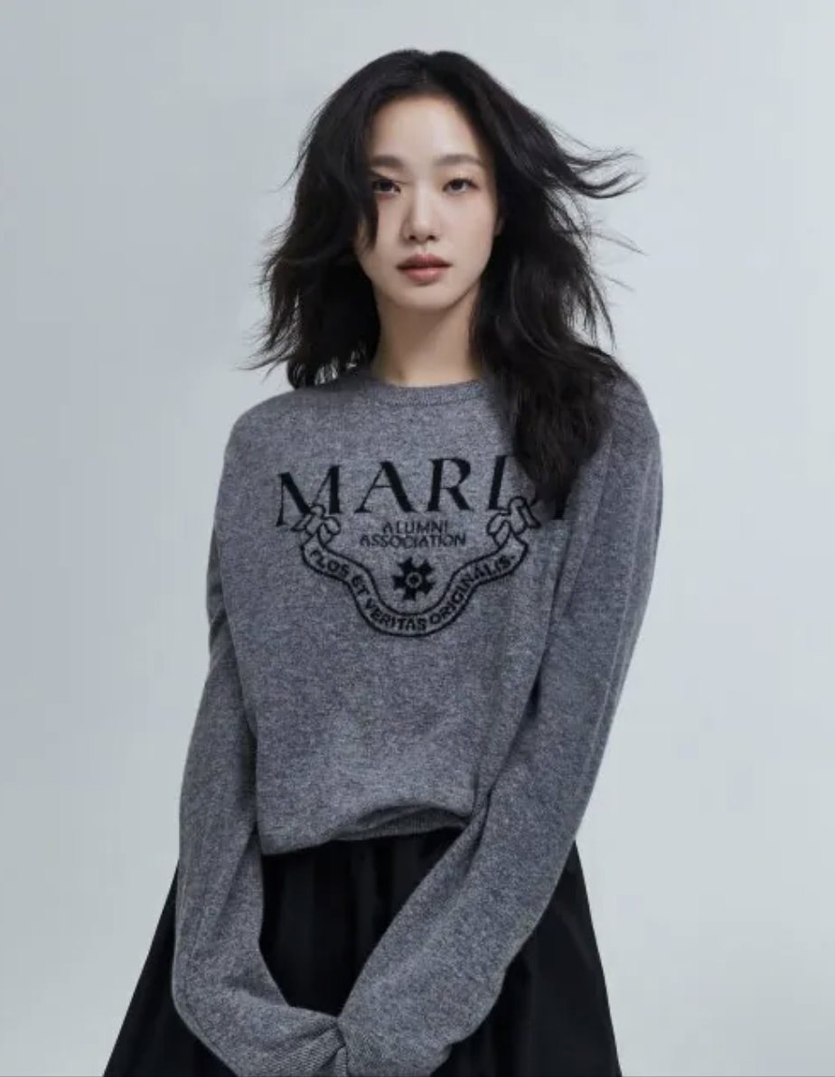 MARDI MERCREDI SS24 字母套頭針織落肩長袖毛衣