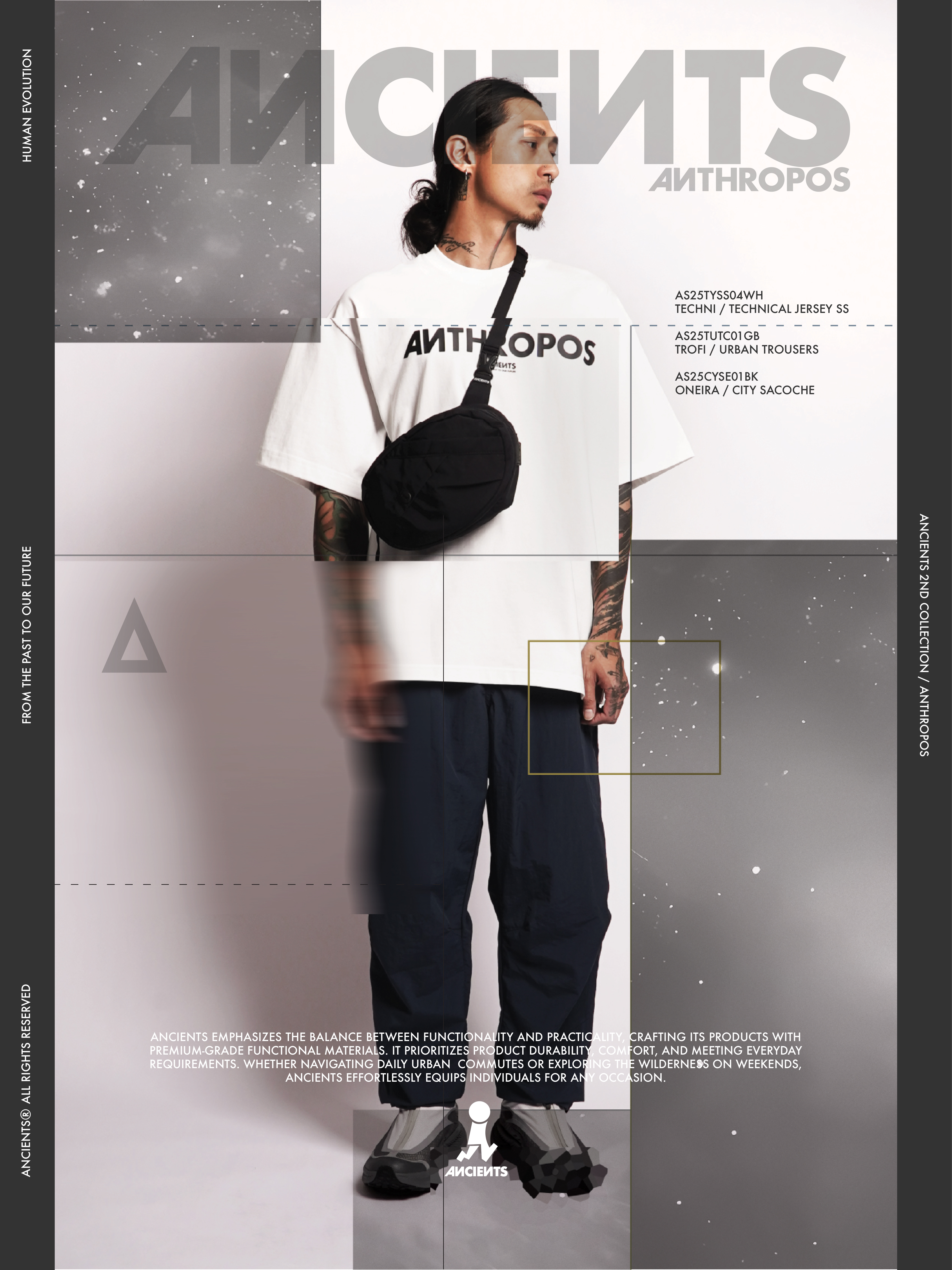 ANCIENTS TROFI / URBAN TROUSERS AS25TUTC01 GREY BLUE