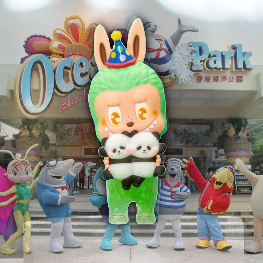 LABUBU THE MONSTER 海洋公園 限量版 PANDA TWINS 手辦