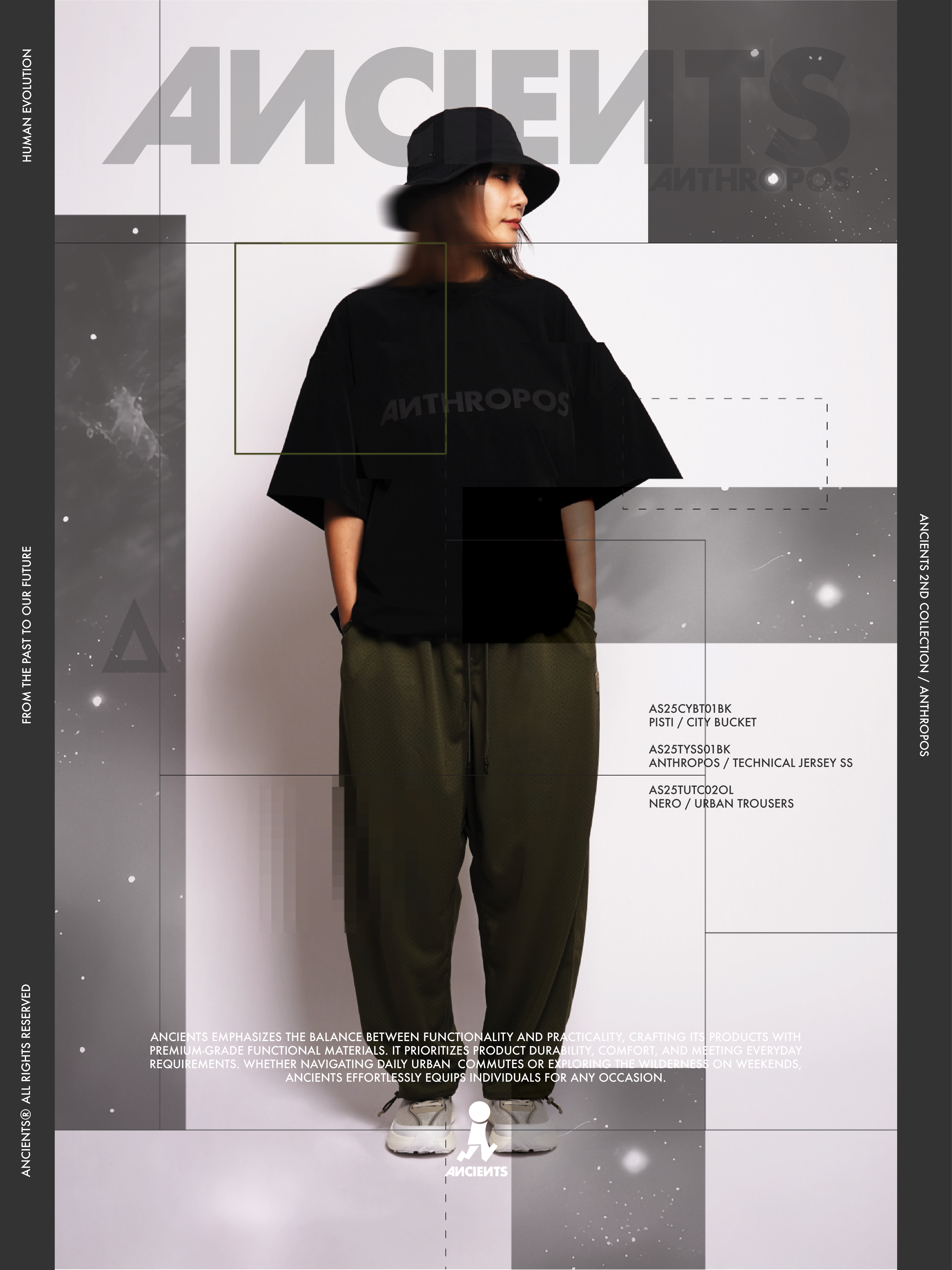 ANCIENTS NERO / URBAN TROUSERS AS25TUTC02 OLIVE