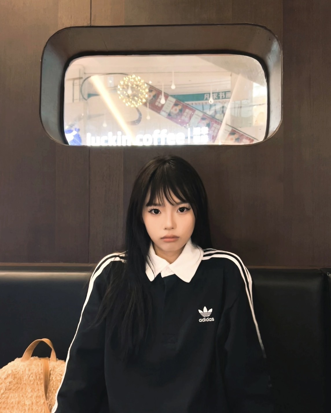 Adidas Adicolor 小標 復古 翻領 長袖 Polo衫 黑