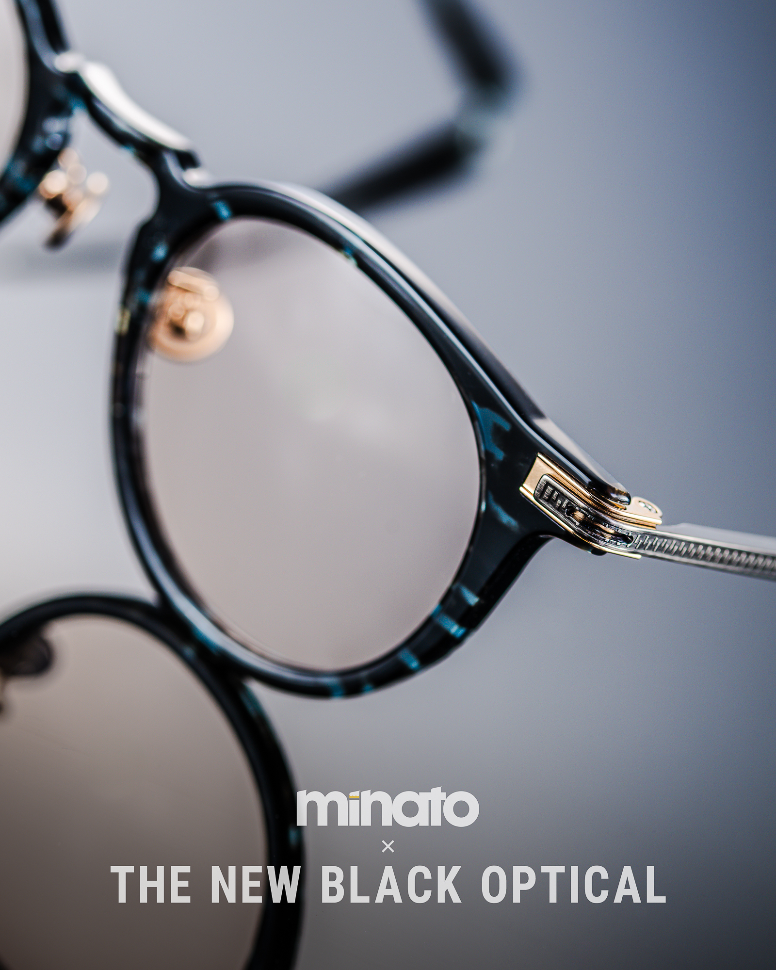Filton X Minato X The New Black Optical 「A1 」-藍石層玳瑁色Blue marble
