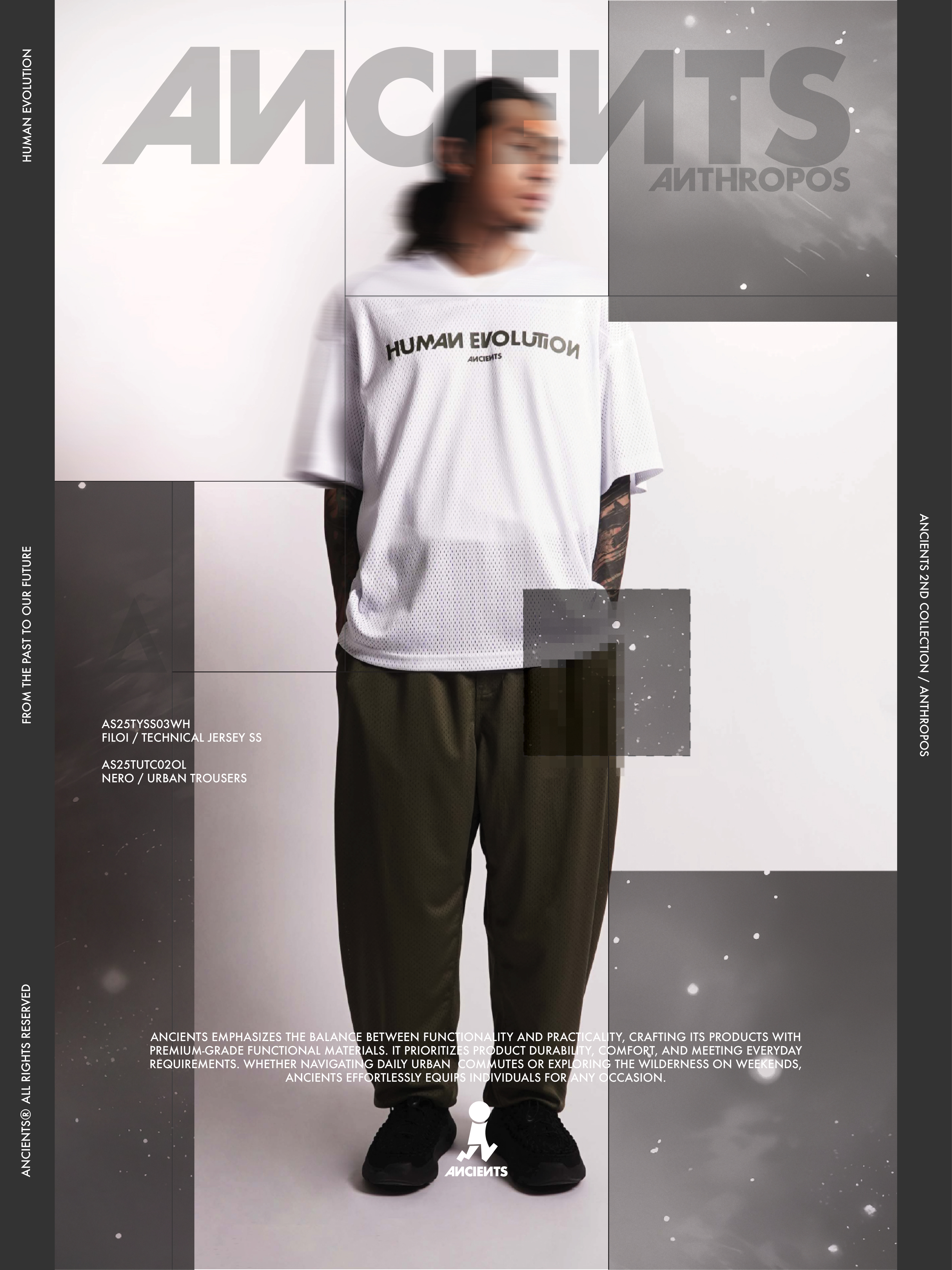 ANCIENTS FILOI / TECHNICAL JERSEY S/S AS25TYSS03 WHITE