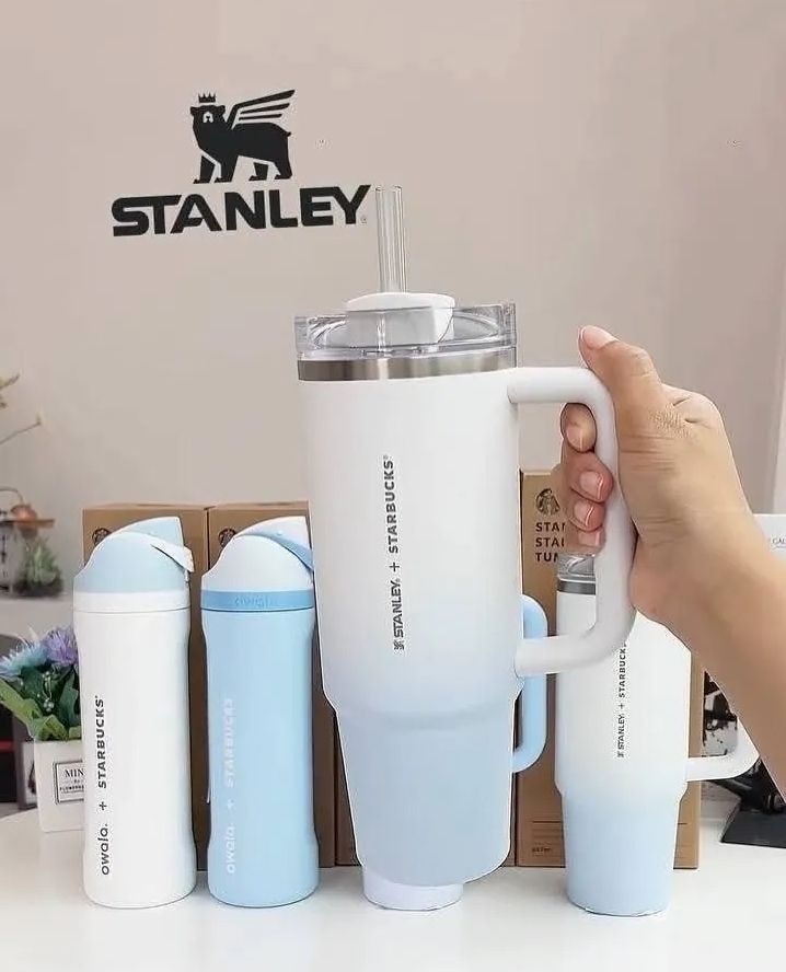 韓國限定 Starbucks 星巴克 x Owala x Stanley夏日海洋聯名系列 吸管杯 無尾熊杯 白藍漸層 3款