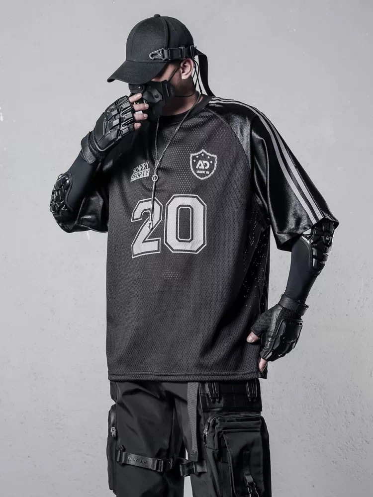 𝙏𝙀𝘾𝙃𝙒𝙀𝘼𝙍 暗黑網面拼接球衣