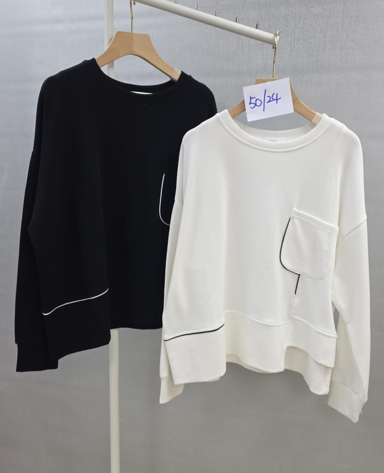 Cf602  胸有袋淨色圍衣   胸50 長24