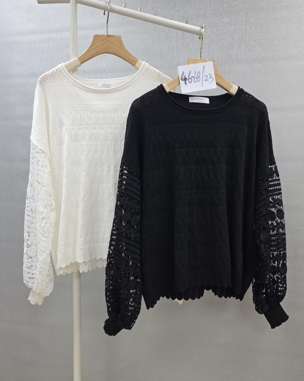 Cf606  袖通花線衫  胸46-68  長23