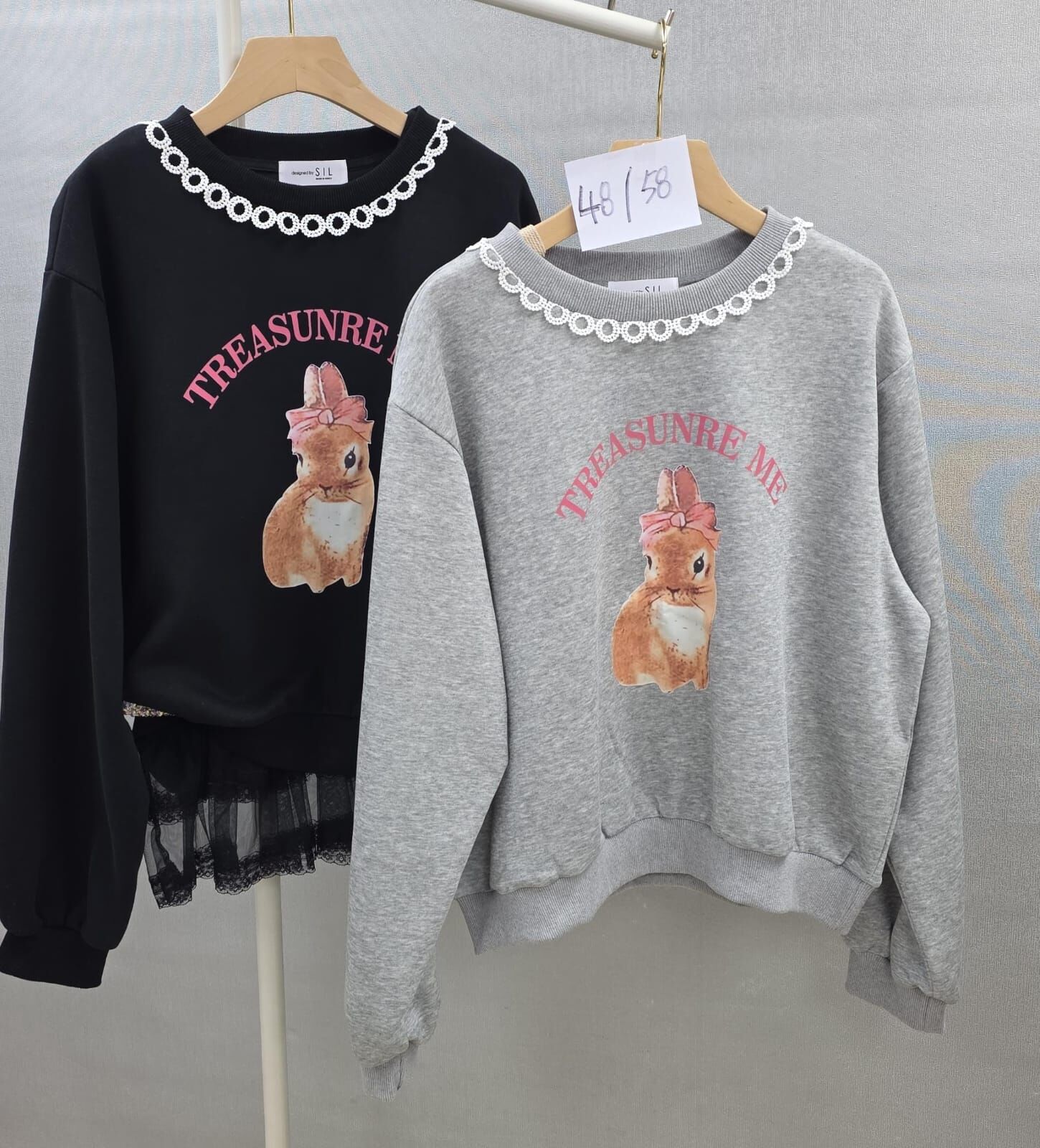 Cf608  字母兔仔tee  胸48-58