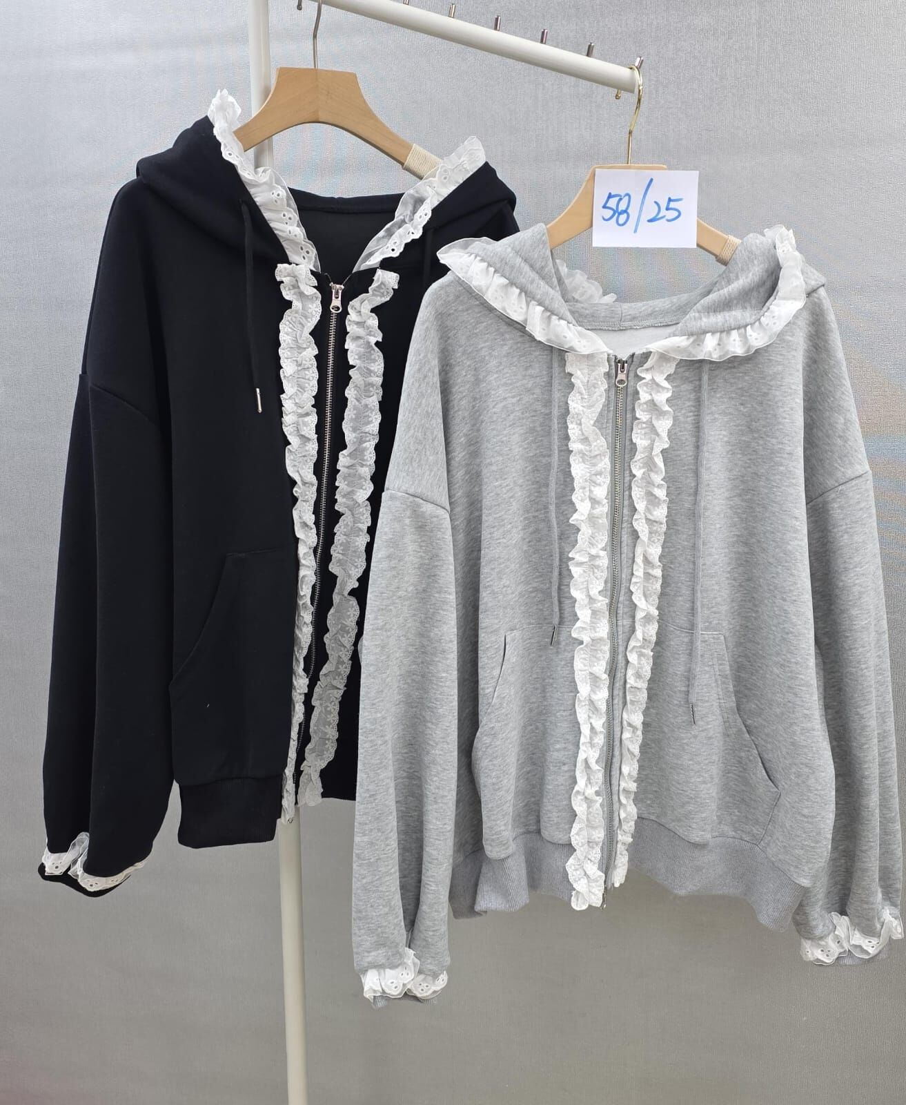 Cf609  拼喱士拉鏈外套  胸58  長25