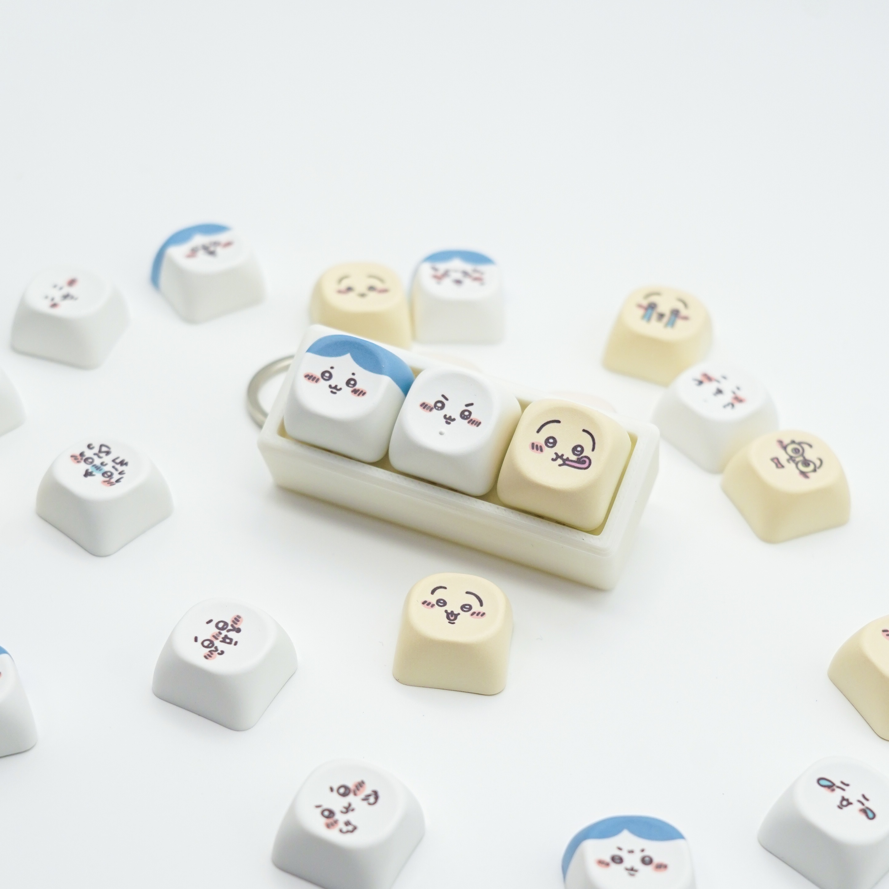 客製化Chiikawa鍵盤解壓匙扣 - 特製大頭表情包