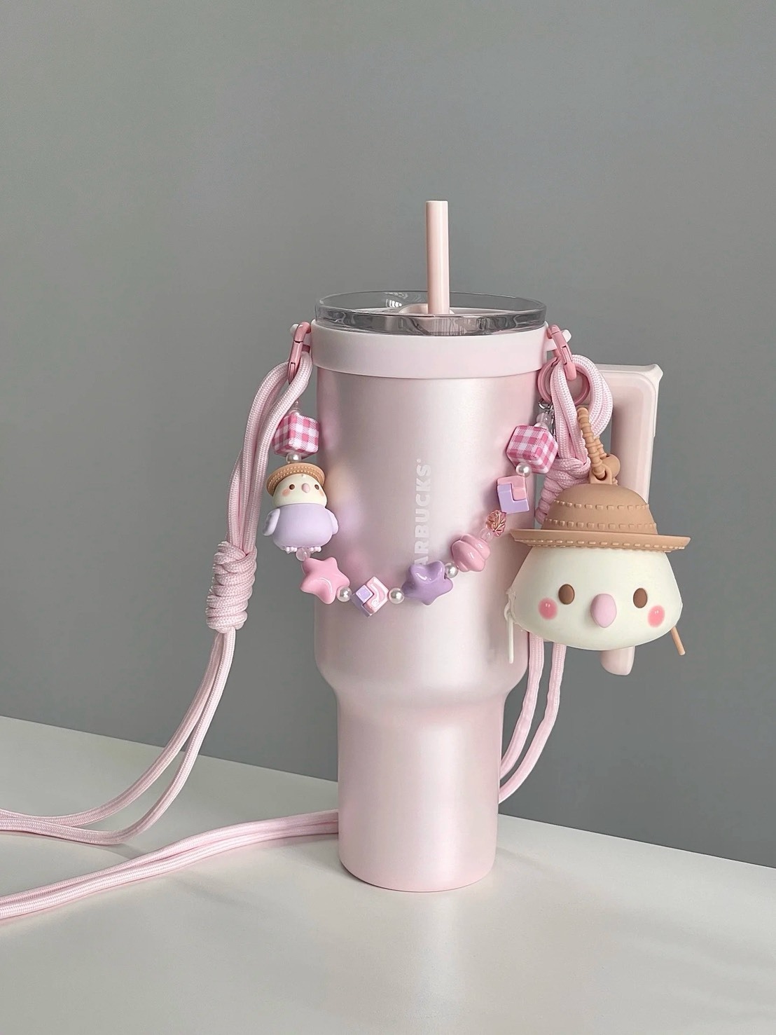 STARBUCKS 星巴克秋季新款 珠光櫻花粉 1180ML