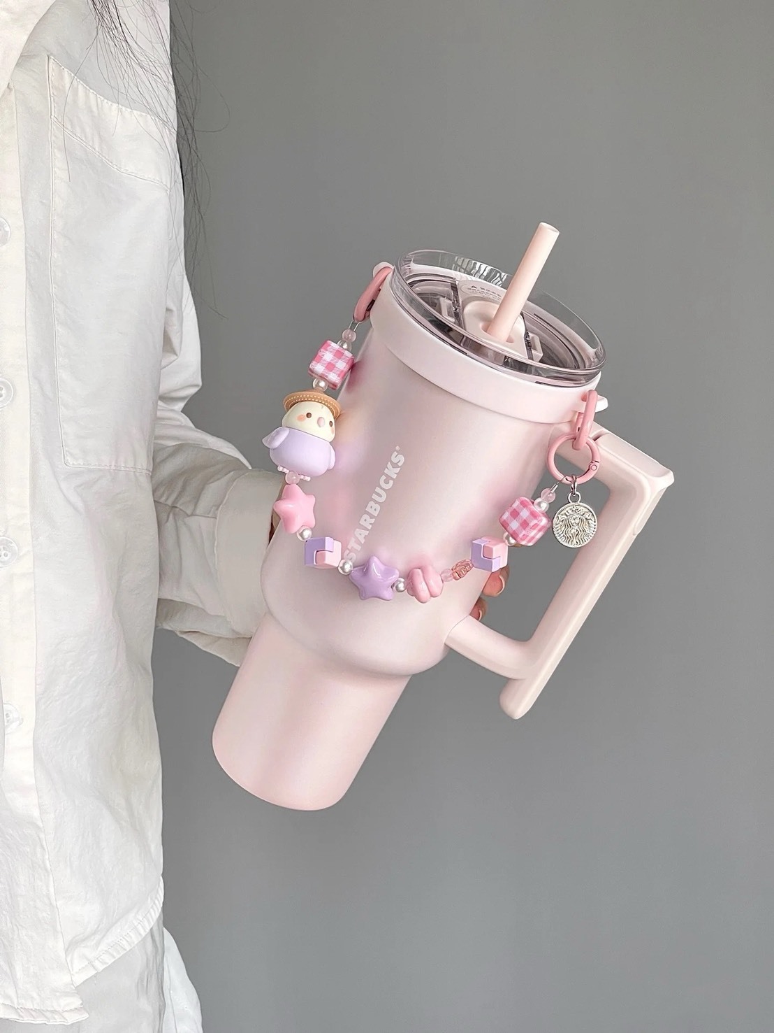 STARBUCKS 星巴克秋季新款 珠光櫻花粉 1180ML