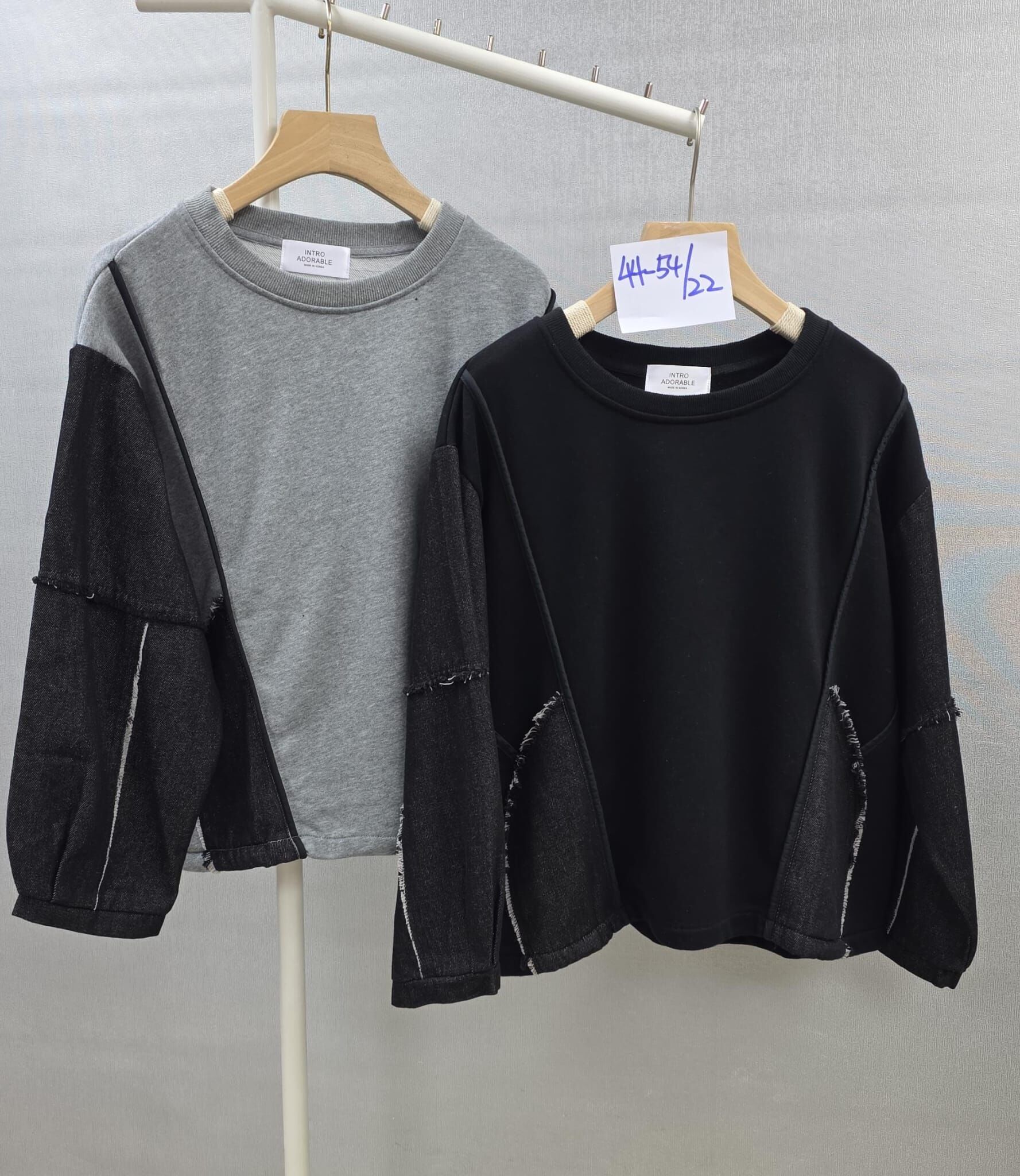 Cf622  牛仔拼布圍衣   胸44-54  長22