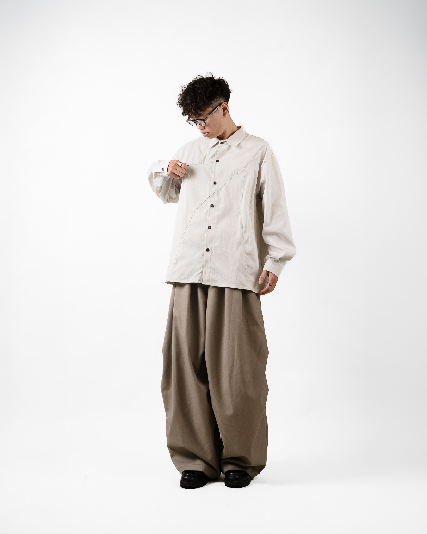 OurPick Split LS Shirt 分割長袖襯衫 2色