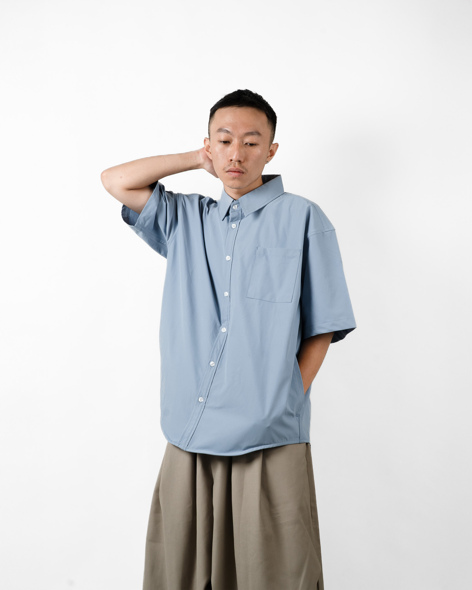 OurPick Teflon Function Shirt 杜邦機能迷霧藍襯衫