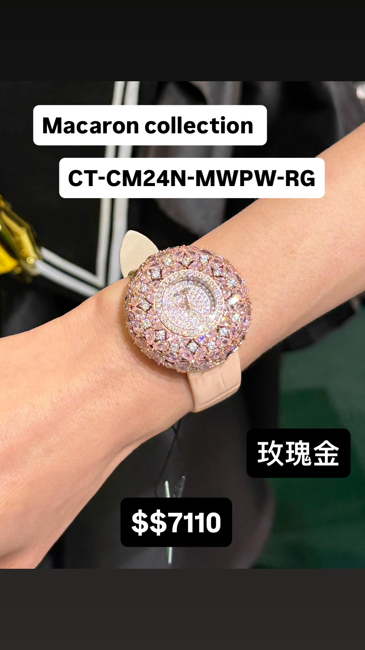Crisathena Macaron Collection CT-CM24N-MWPW-RG 購買手表贈送表带（價值$880）-M