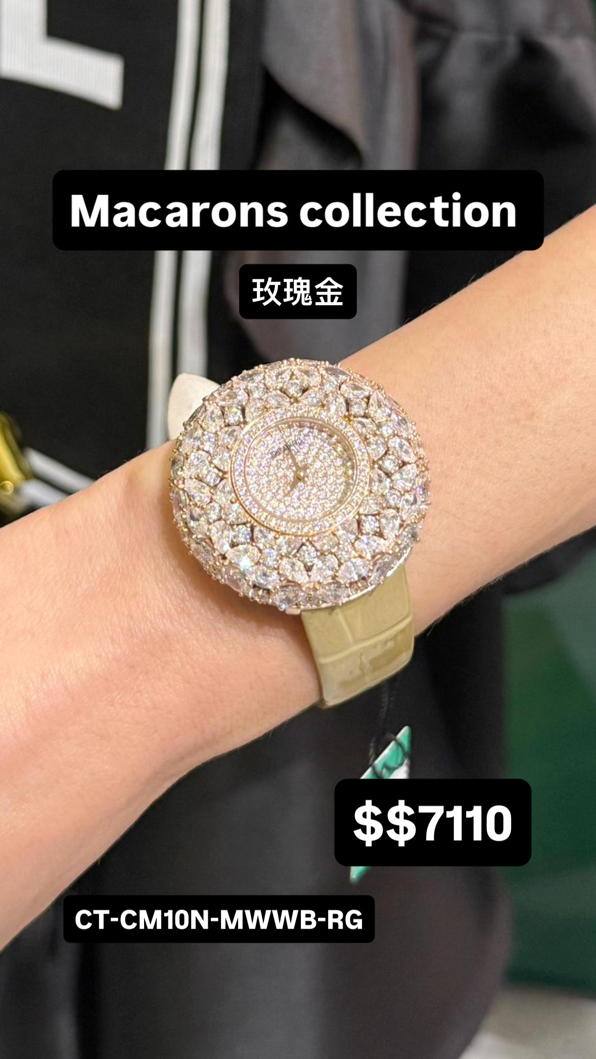 Crisathena Macaron Collection CT-CM10N-MWWB-RG 購買手表贈送表带（價值$880）-M