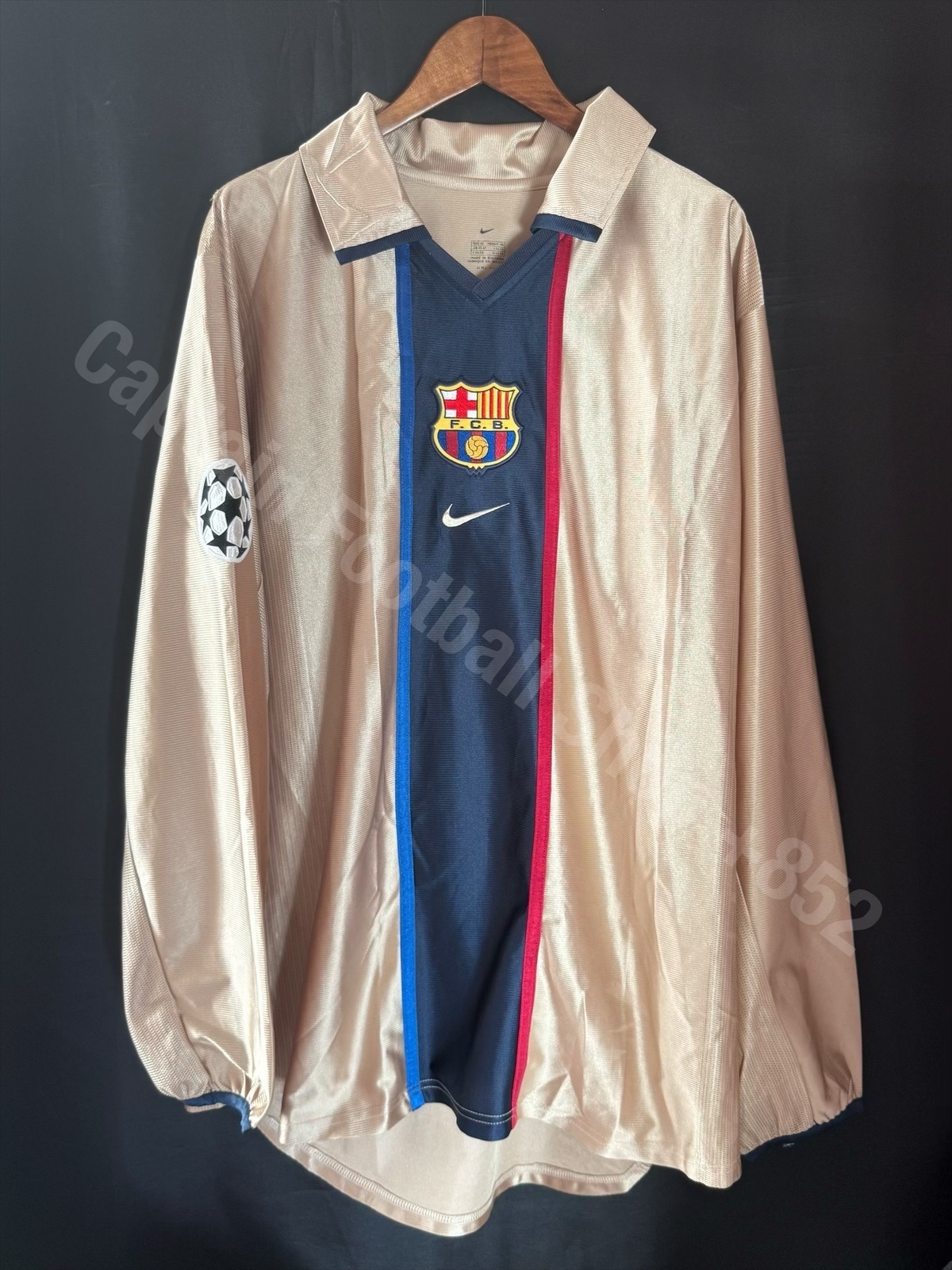 (更衣室版) 巴塞隆拿 2001-2002 Nike 作客長袖更衣室球員版球衣 #5 ABELARDO