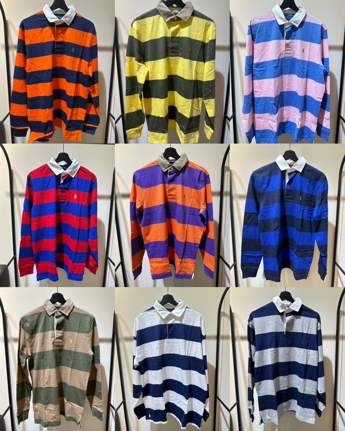 【APAIR】現貨 Polo Ralph Lauren 長袖 polo衫 平紋針織 條紋系列 9色優惠