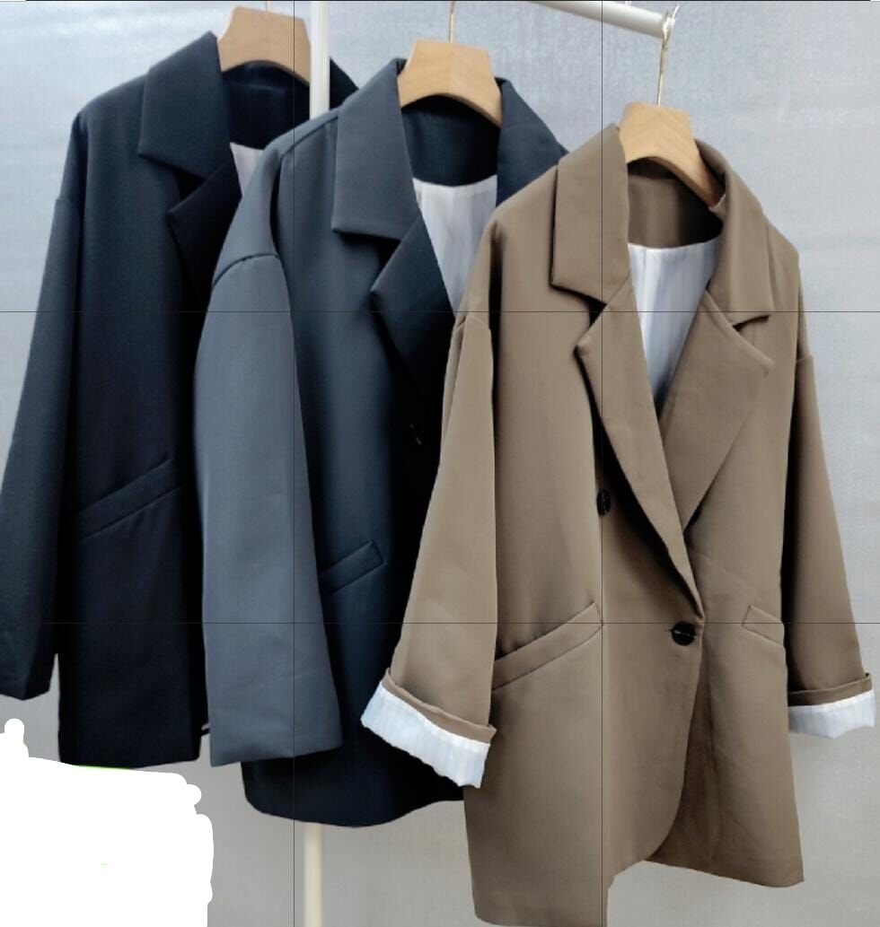 Cf625  西装外套  胸50 長28  黑 灰 杏