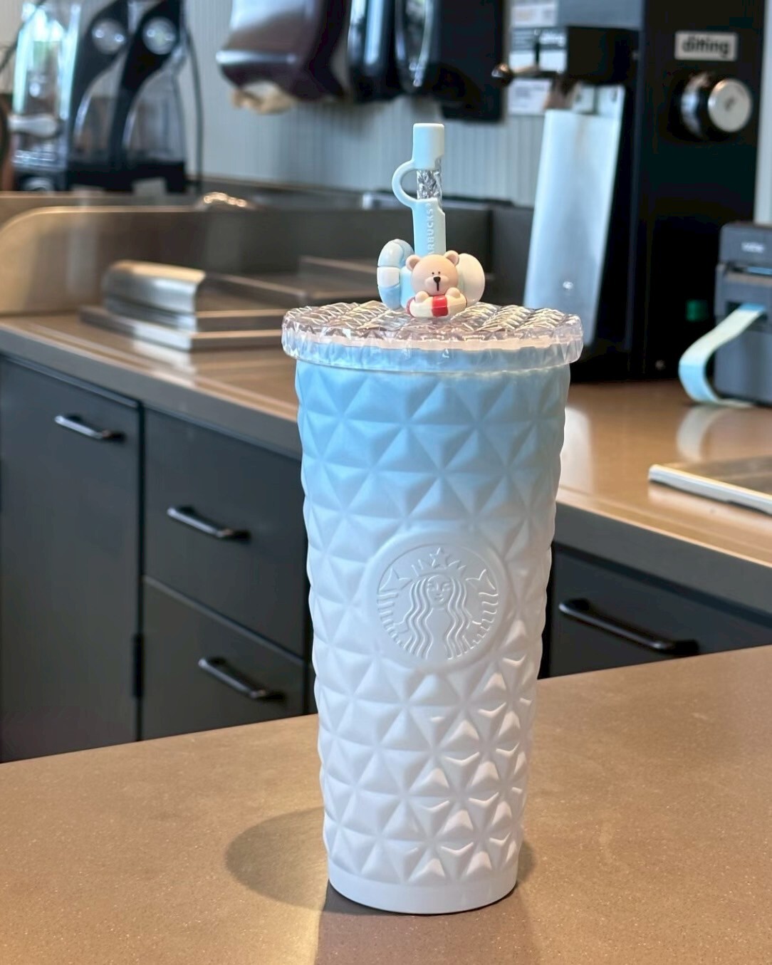 Starbucks 星巴克 藍白漸層 不銹鋼吸管杯 690ml