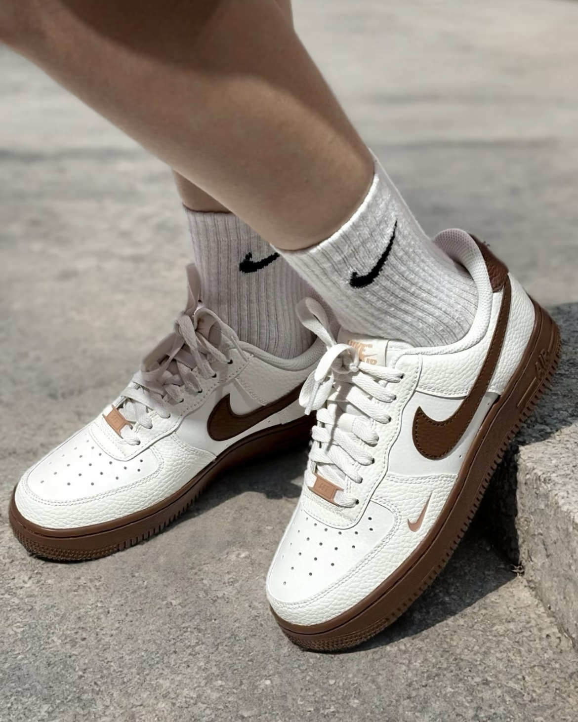 Nike Air Force 1 Low Fauna Brown 復古米棕 紅棕 荔枝皮 刺繡小勾 秋冬美拉德 休閒鞋
