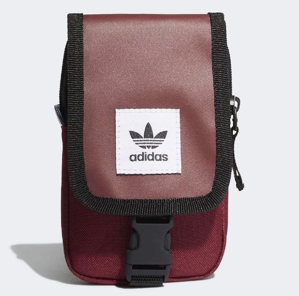 【出清】Adidas Originals 三葉草 MAP BAG 掛包｜酒紅色 DV2483｜手機包/側背包
