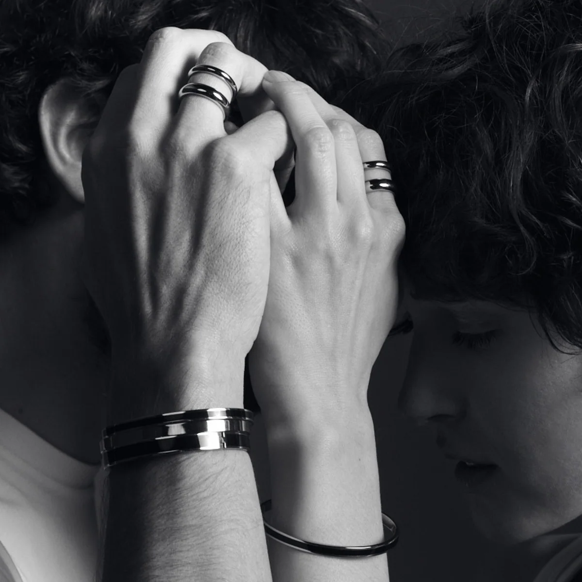 1BU0407-085 [BANGLEUP] Bangle - Silver and Black #BUP20-BAN-BAO98 (EU)