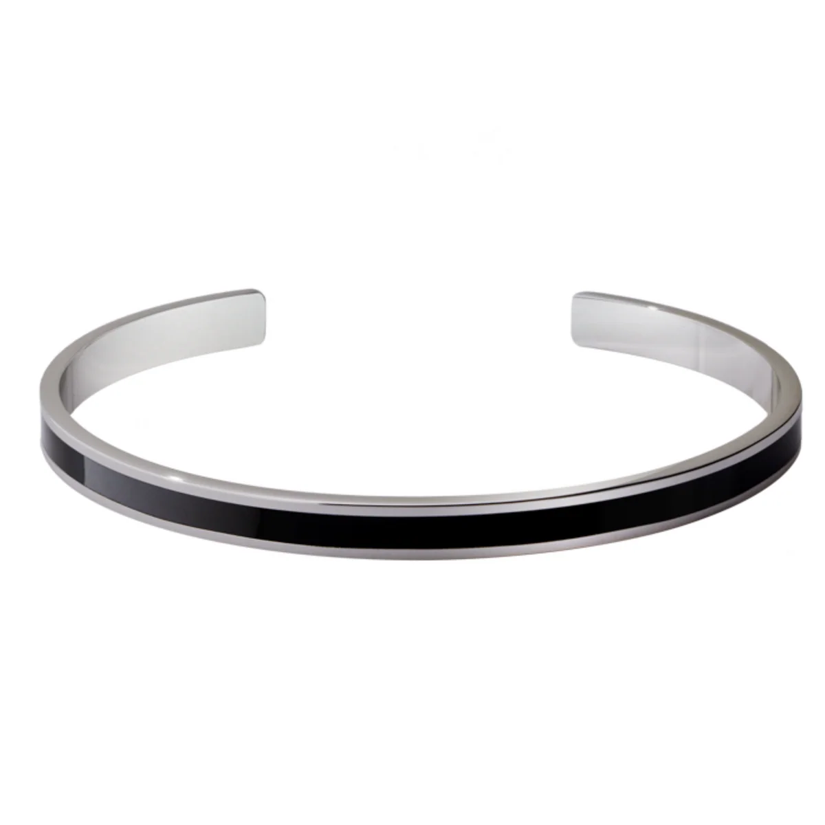 1BU0407-085 [BANGLEUP] Bangle - Silver and Black #BUP20-BAN-BAO98 (EU)