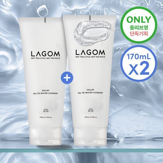 《Olive young連線》Lagom Cellup Gel To Water Cleanser 170ml*2ea
