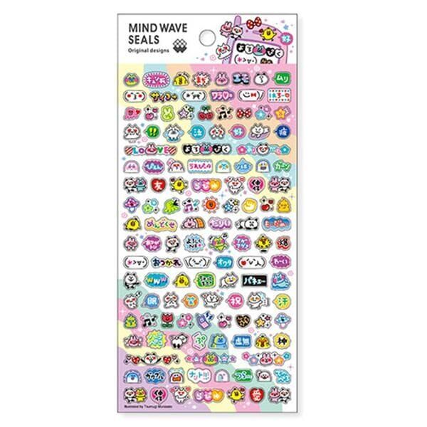 顏文字 原創角色 迷你透明貼紙｜日本Mind Wave