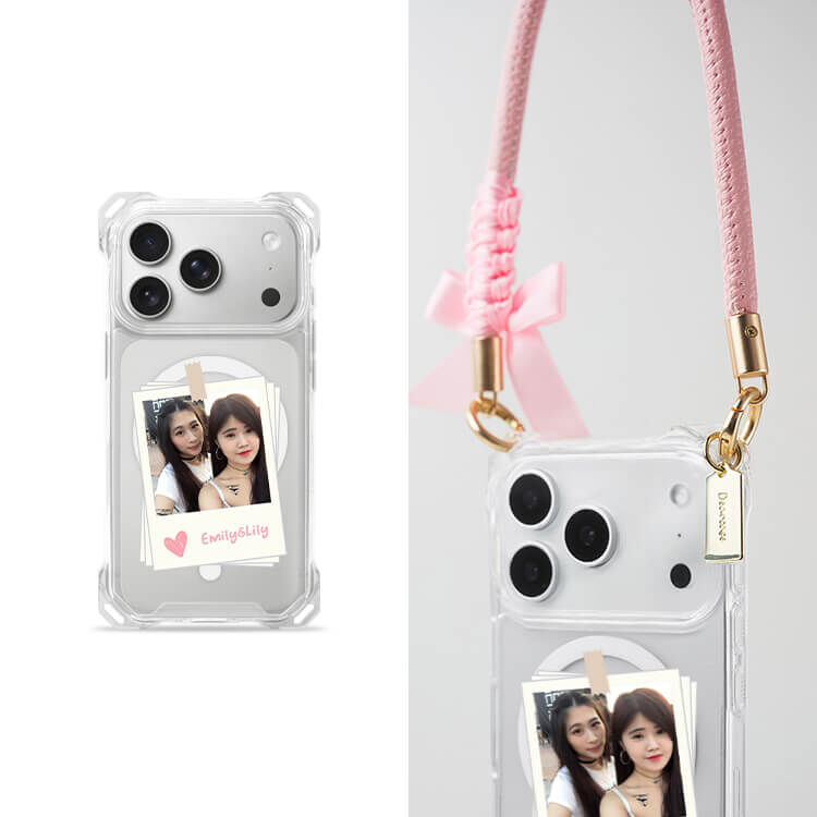 閨蜜合照 四角好掛殼 - 透明防摔掛繩殼 (MagSafe磁吸) iPhone手機殼