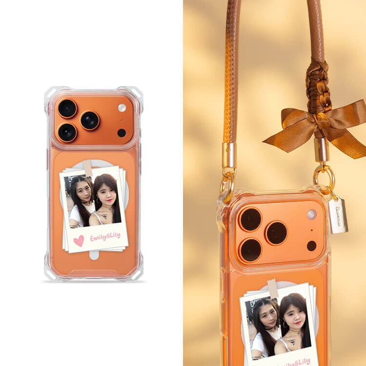 閨蜜合照 四角好掛殼 - 透明防摔掛繩殼 (MagSafe磁吸) iPhone手機殼