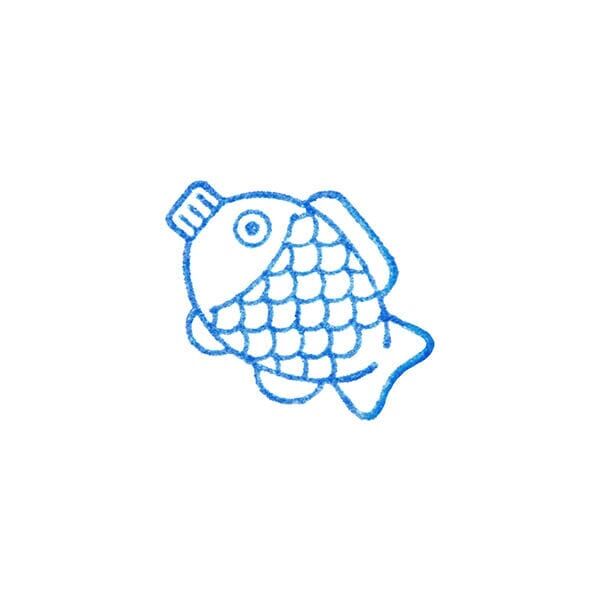 鯛魚醬油罐 HITOTOKI 冰塊水晶印章 S尺寸|日本KINGJIM