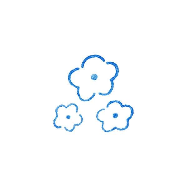 小花2 HITOTOKI 冰塊水晶印章 S尺寸|日本KINGJIM