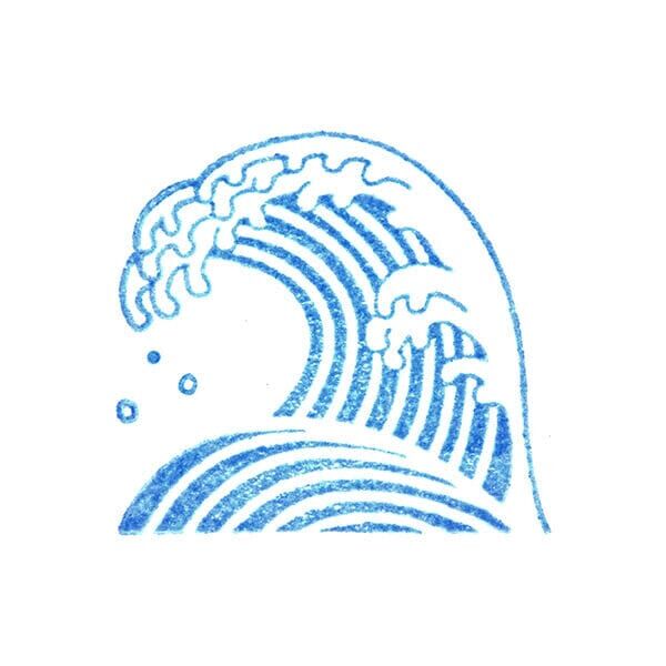 海浪 HITOTOKI 冰塊水晶印章 L尺寸 |日本KINGJIM