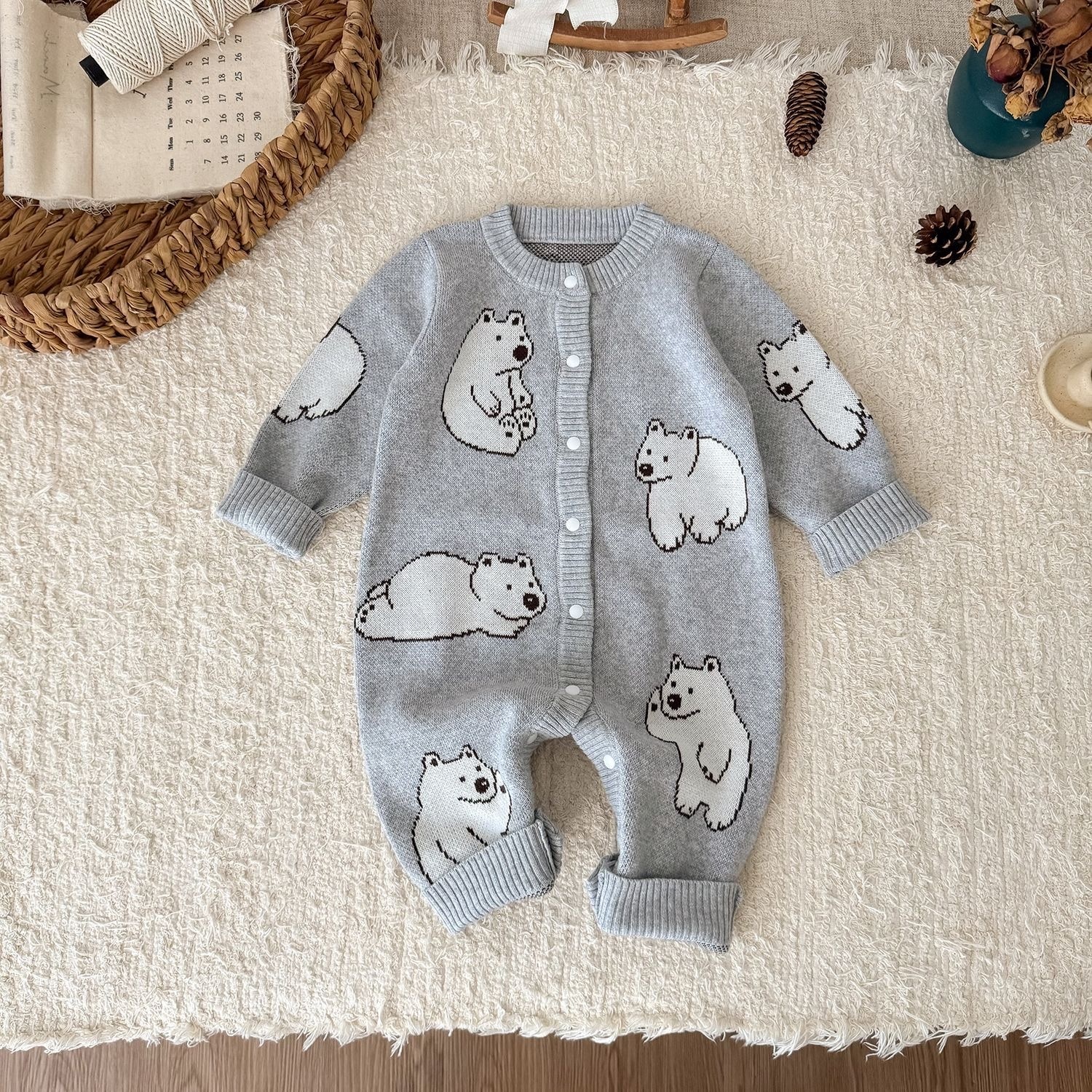 嫩嬰北極熊連身包屁衣