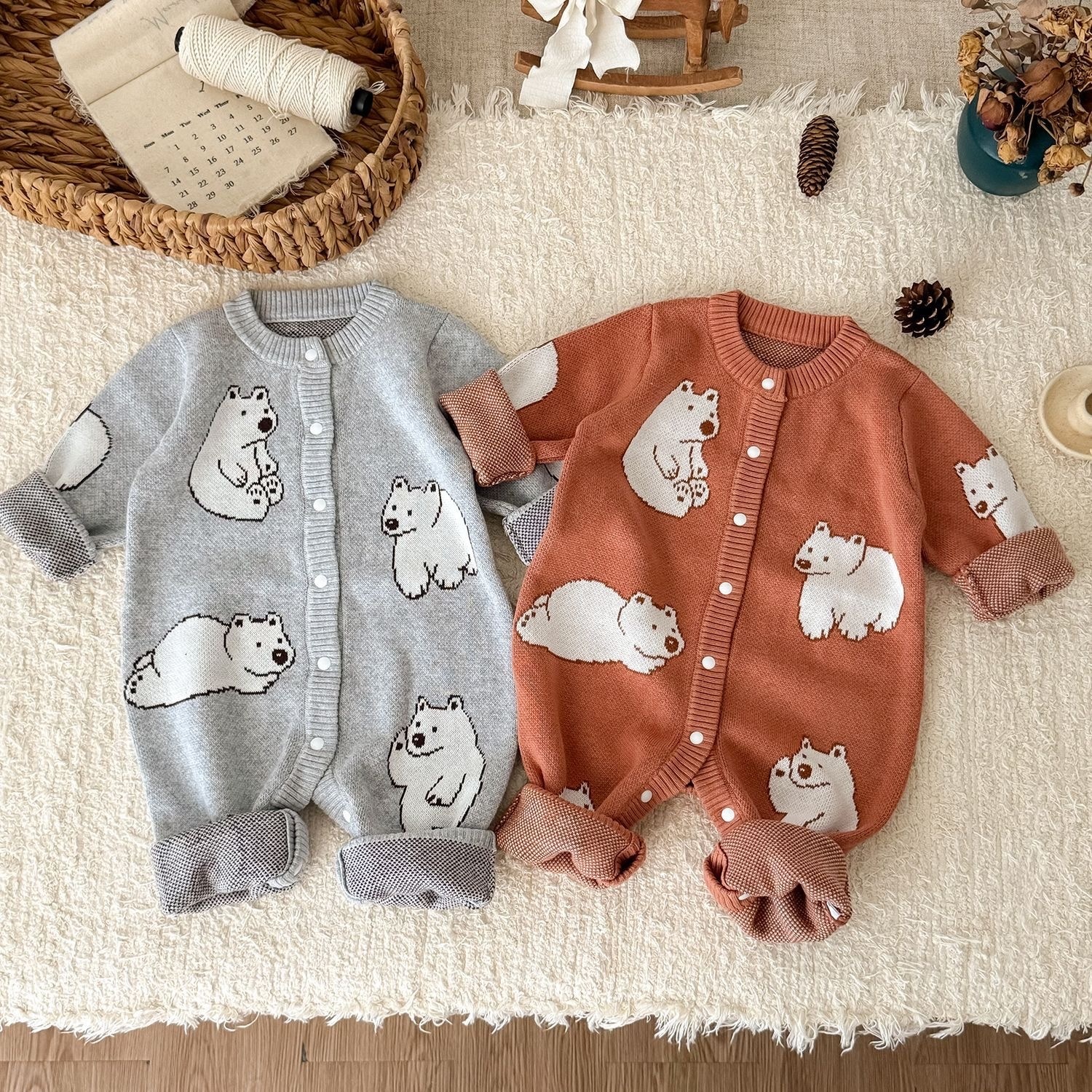 嫩嬰北極熊連身包屁衣