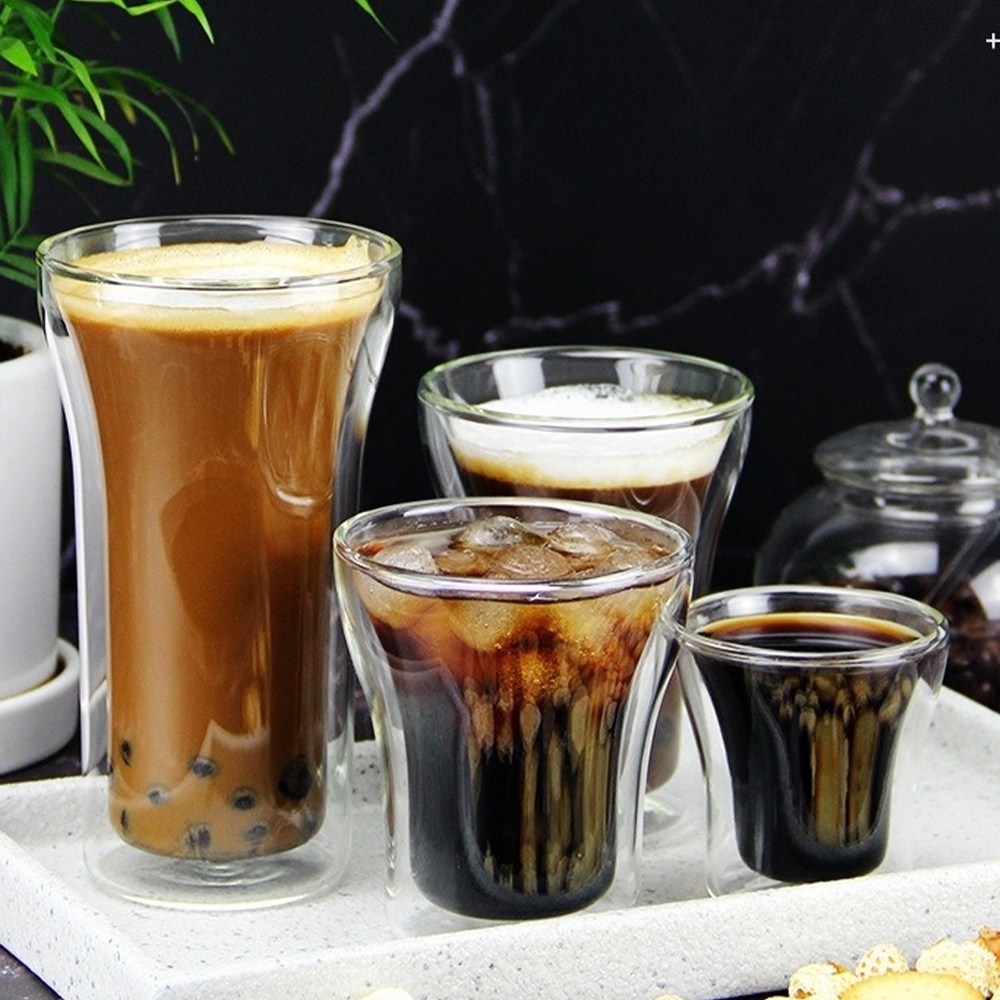 杯子 雙層杯 防燙杯 耐熱杯 玻璃杯 透明杯 牛奶杯 水杯 216