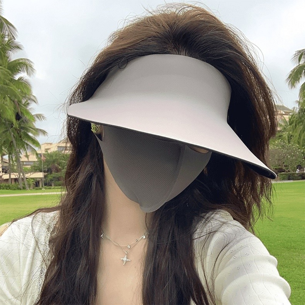 帽子 口罩 空頂帽 防曬帽子 無痕 遮陽面罩 透氣 親膚 可折疊 125