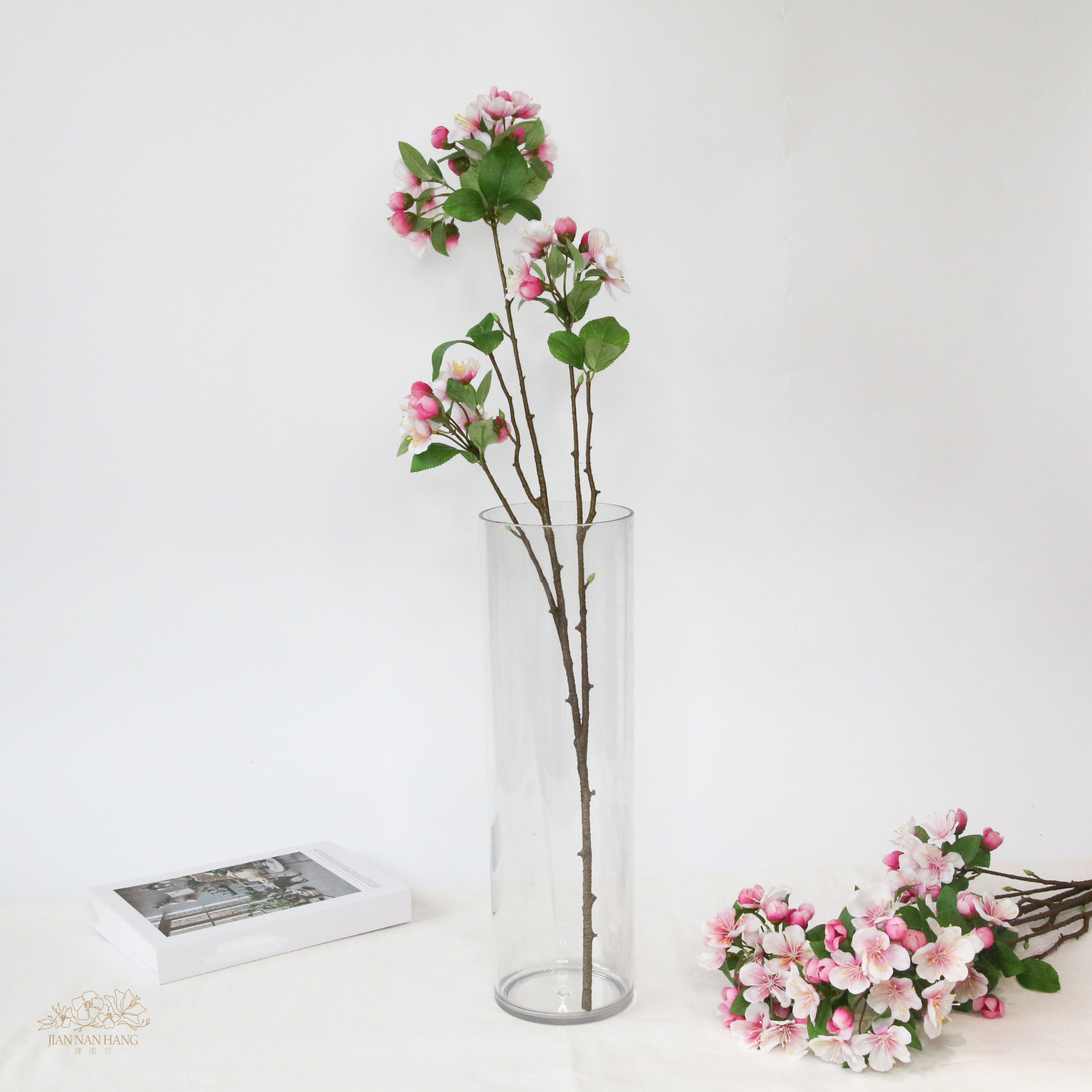 人造花 三叉櫻花 白桃粉