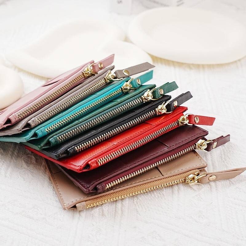 錢包 卡夾零錢包 小錢包 小卡包 編織短夾 小羊皮錢包 男皮包  真皮小錢包  錢包女 零錢包男 零錢包女  032