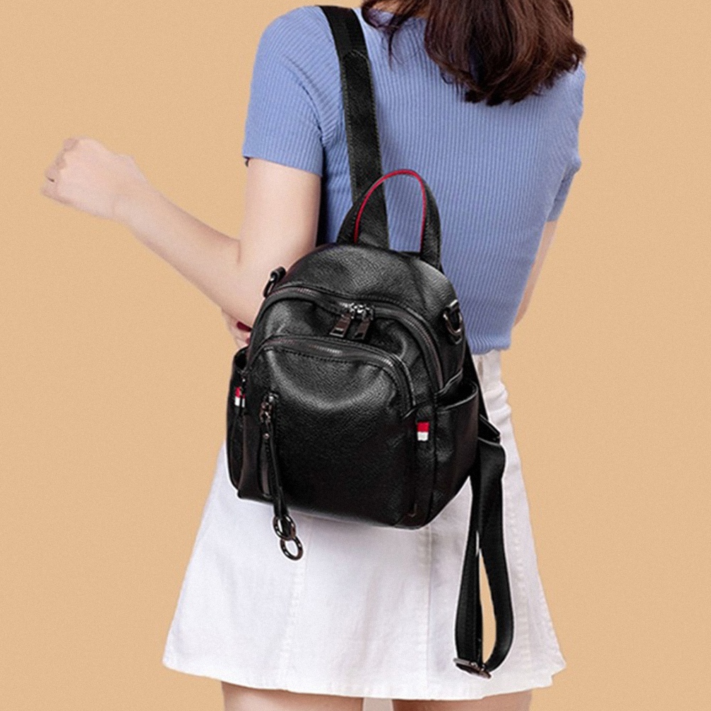 包包 女包包 後背包 背包 韓國包包 肩背包 收納包 多功能包包 黑色包包 軟皮包包 皮革包 送禮 女生禮物 130
