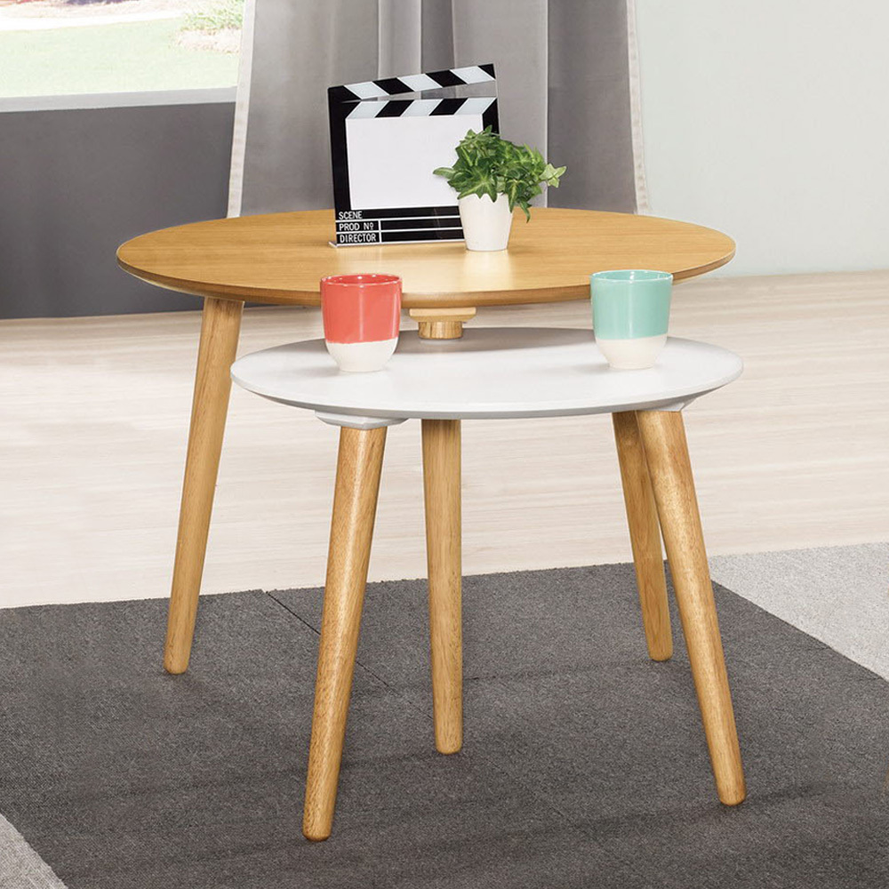 艾尼斯3.2尺圓型小茶几/邊几/邊桌